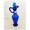 Image 1 : Vintage Avon Cobalt Blue Glass Pitcher, 9”