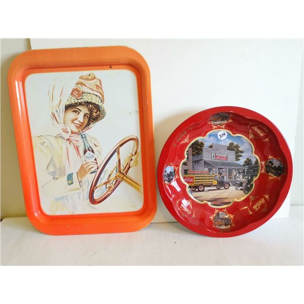 (2) Coca-Cola Trays
