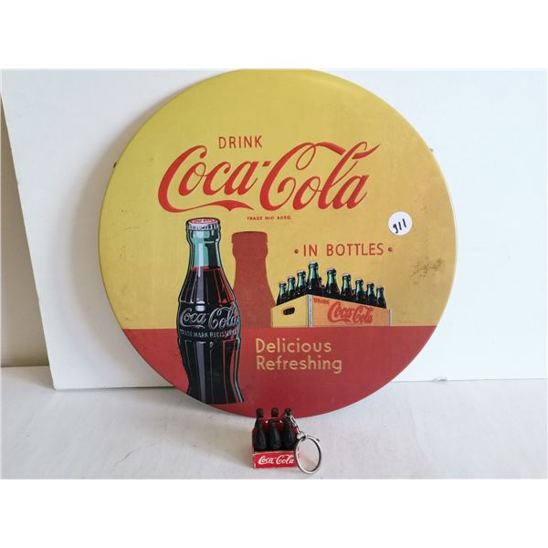 11.5” Coca-Cola Round Sign, Coca-Cola Keychain