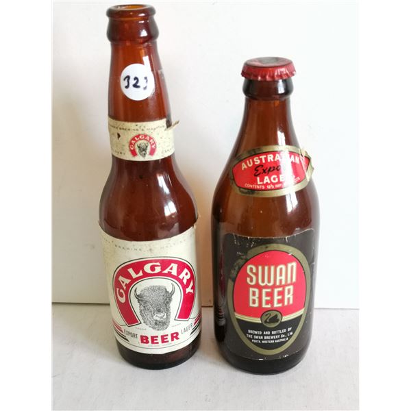 Vintage Calgary Beer Bottle, Swan Beer Bottle