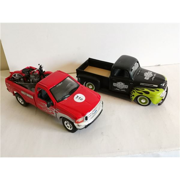 (2) Harley Davidson Die-Cast Trucks