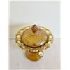 Image 2 : Indiana Glass Pedestal Covered Candy Dish, 6 ¾” Tall