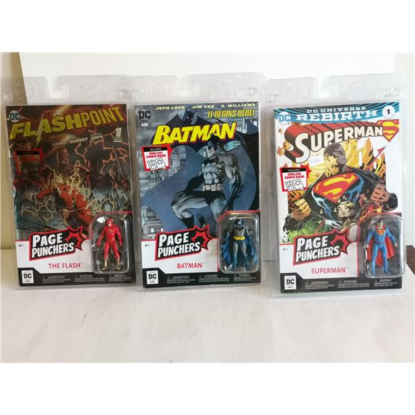 (3) Page Punchers – The Flash, Superman, Batman