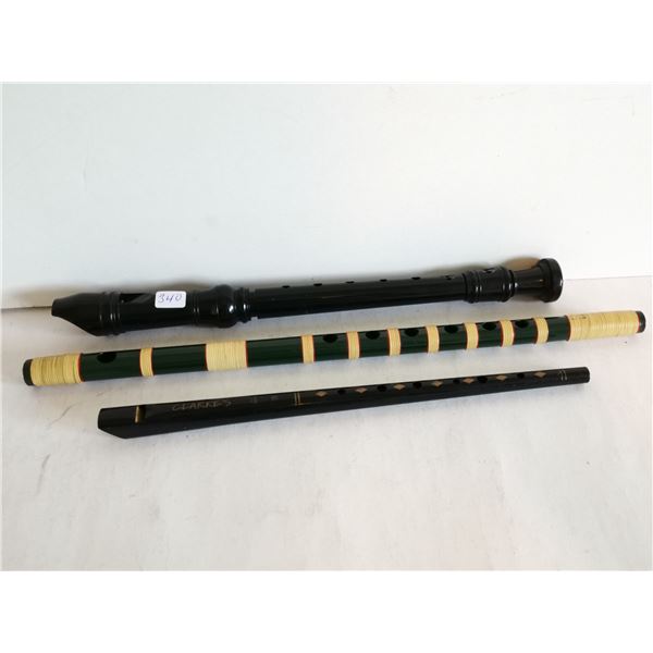 Vintage Wind Instrument Trio – Recorder, Bamboo Flute & Clarke Whistle