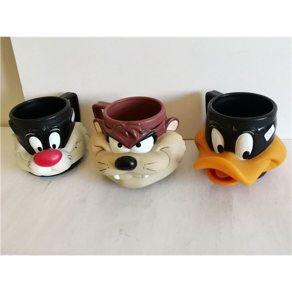 (3) Looney Toons Mugs