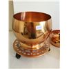 Image 2 : Copper Candle Holders, Copper Bowl & Tray