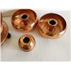 Image 4 : Copper Candle Holders, Copper Bowl & Tray