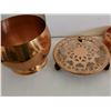 Image 6 : Copper Candle Holders, Copper Bowl & Tray