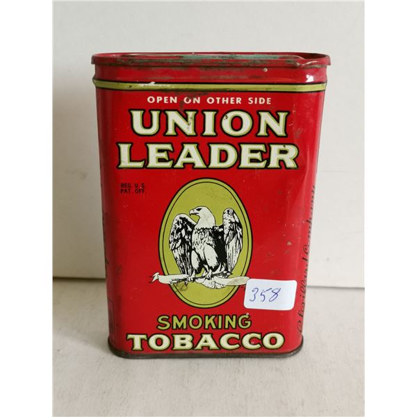 Union Leader Tobacco Tin