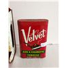 Image 2 : Vintage Matchbox Holder & Velvet Tobacco Tin