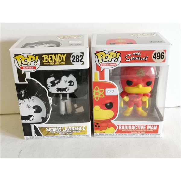 Sammy Lawrence (Bendy) & Radioactive Man (Simpsons) Funko Pop! Figures