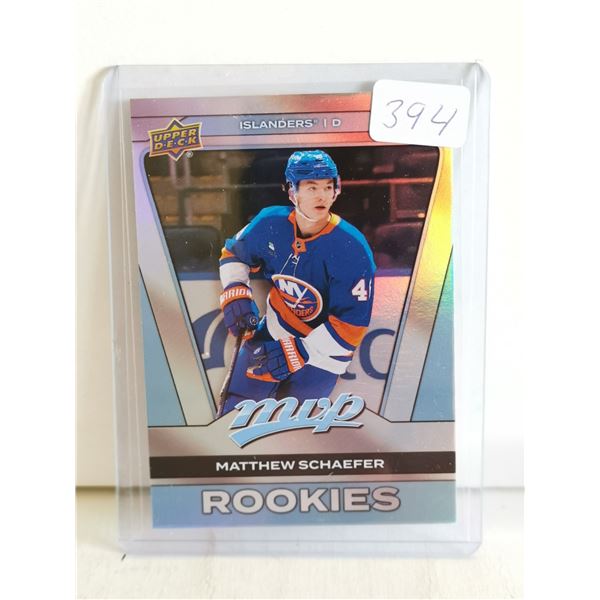 2025-26 NHL Upper Deck MVP Matthew Schaefer Rookie #275