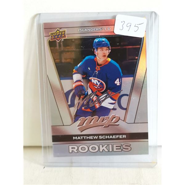 2025-26 NHL Upper Deck MVP Matthew Schaefer Silver Script RC #275