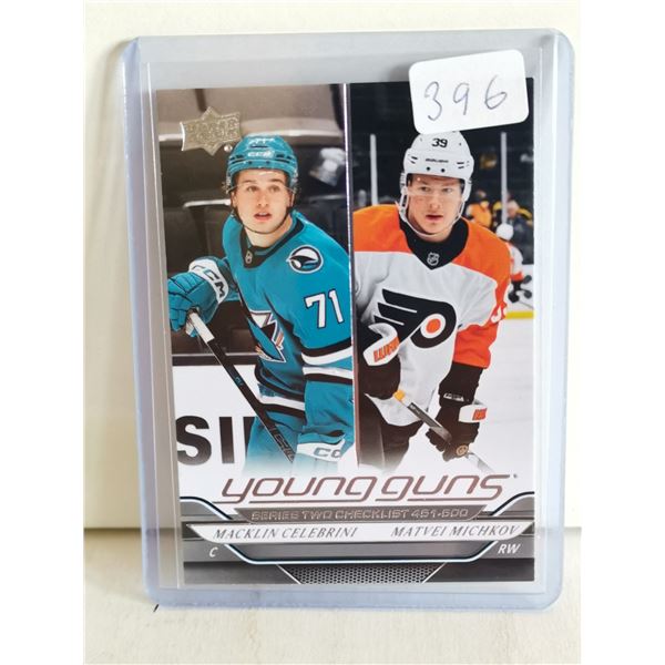 2024-25 NHL UD Series 2 Macklin Celebrini / Matvei Michkov Young Guns Checklist #500