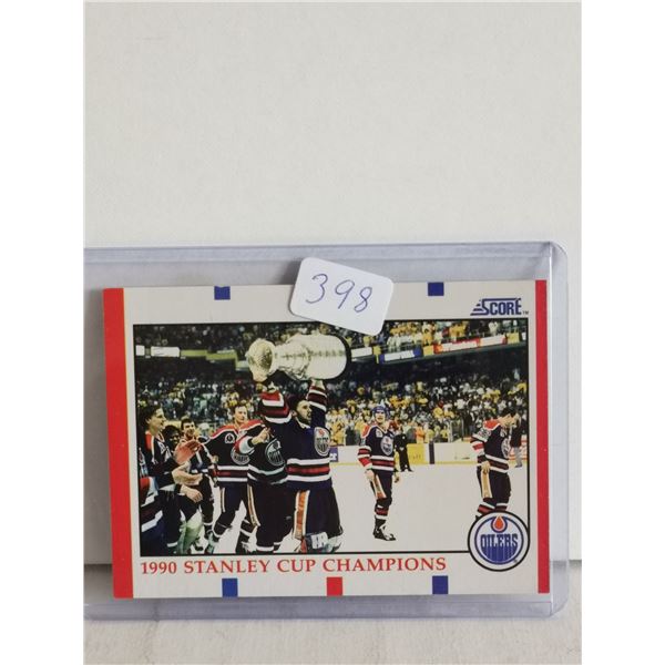 1990-91 NHL Score Edmonton Oilers Stanley Cup Champions #331