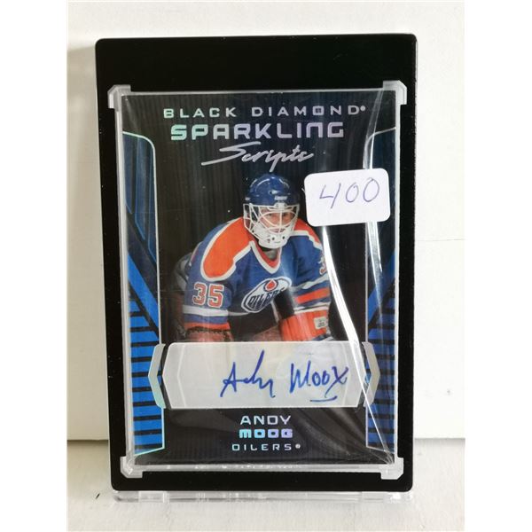 2025-26 NHL UD Black Diamond Andy Moog Sparkling Scripts Autographed Spectrum #SS-AM