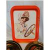 Image 4 : (3) Vintage Cola Advertisement Trays