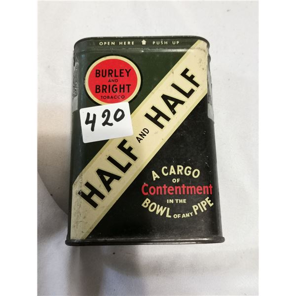 Half and Half Tobacco Tin