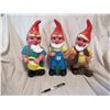 Image 1 : (3) Vintage Zeho German Rubber Gnome Figurines