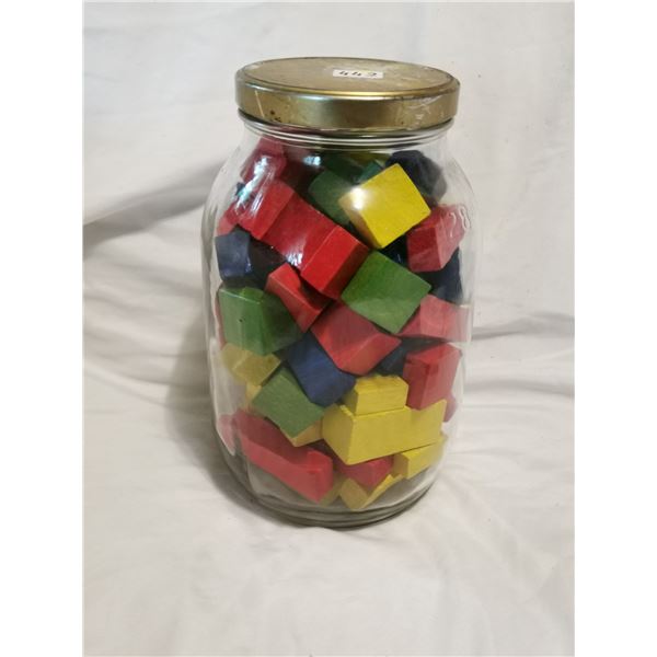 Big Jar of Wooden Blocks