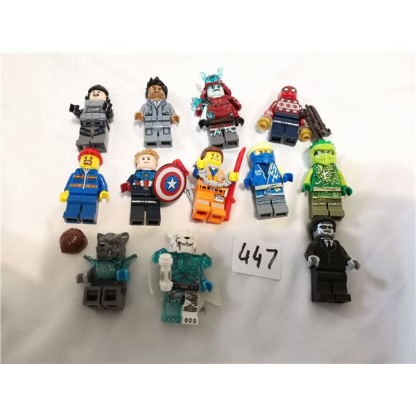 12 Lego Figurines, Mixed Lot