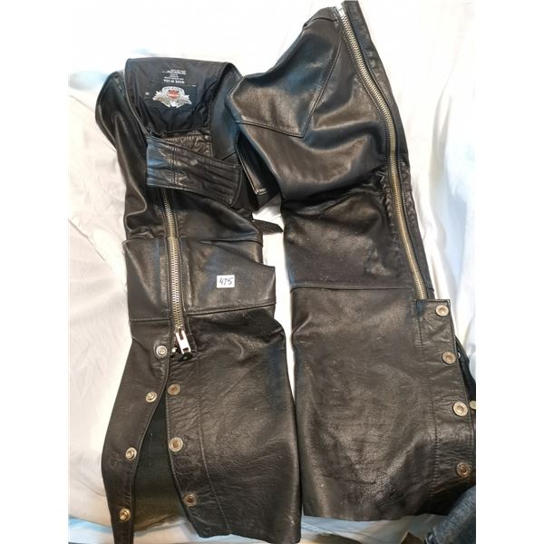 Leather Ladies' Chops Harley Davidson, Made in USA