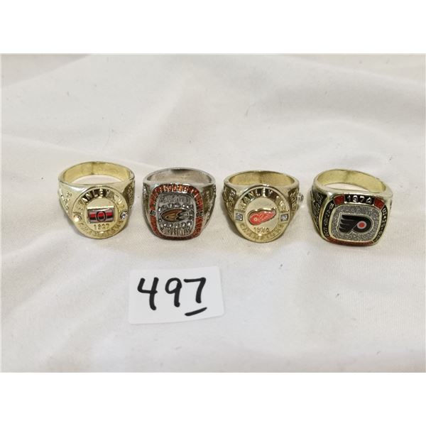 Four NHL Men's Rings
