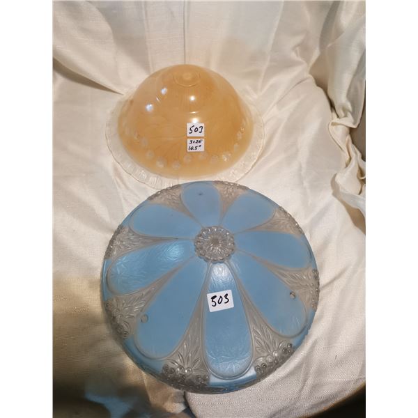 Two color antique glass covers