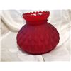 Image 2 : Red glass cover for oil lamp