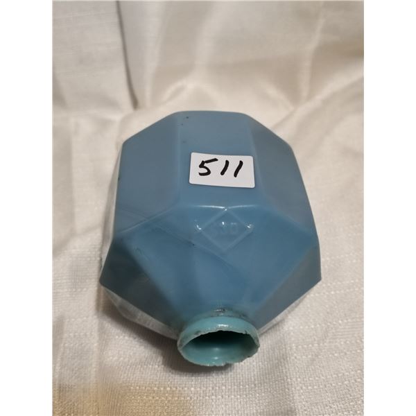 Lightning rod glass piece, blue