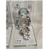 Image 3 : Two crystal bookends, one has little chip