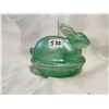 Image 1 : Green bunny on the nest glass dish