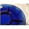 Image 3 : French blue glass candy nut dish