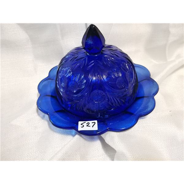 Blue candy dish, fenton?