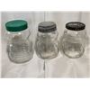 Image 5 : Three glass bear jars