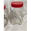 Image 3 : Two larger bear glass jars