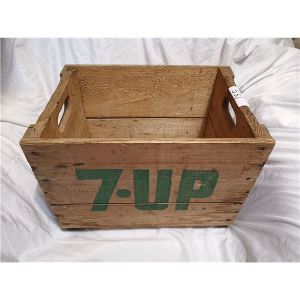 7 up wooden crate