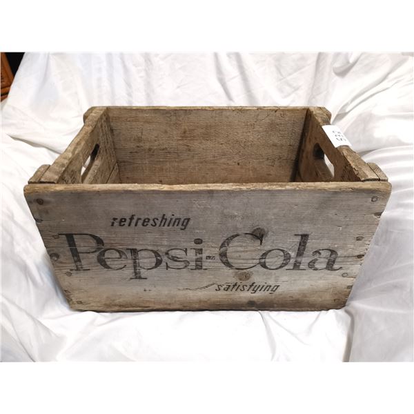 pepsi cola wooden crate