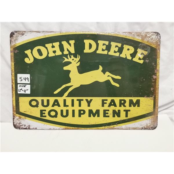 John deere tin sign