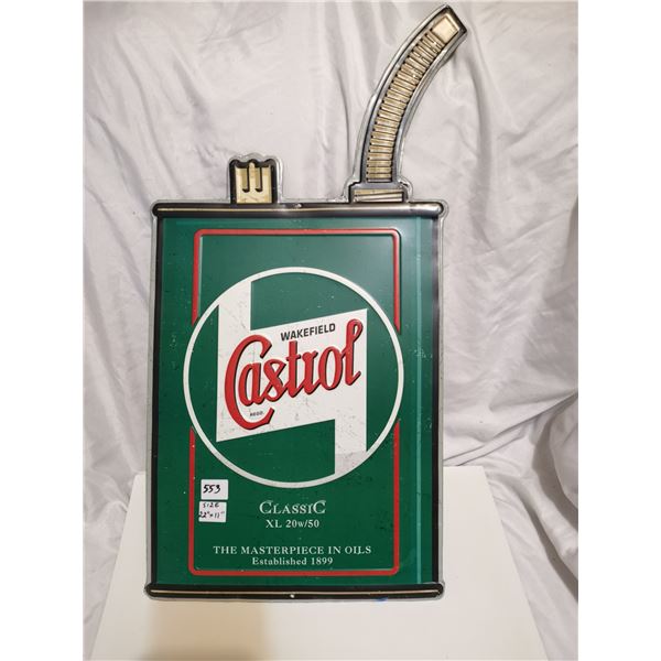 Castrol oil tin sign