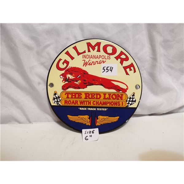 Porcelain gilmore round sign