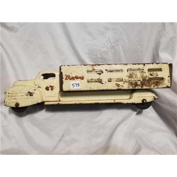 Antique pressed steel dump truck