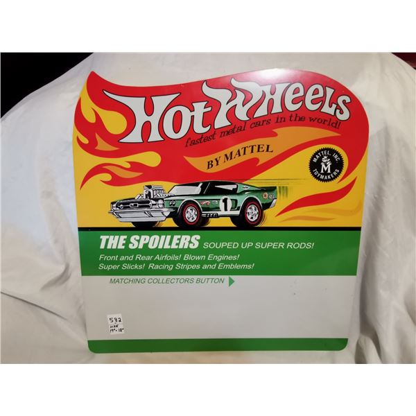 Hot wheel display sign for 1:18 scale cars