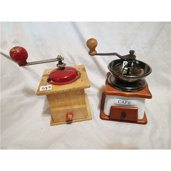 Two coffee grinders