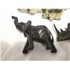 Image 3 : Three brass elephants + two wooden animals