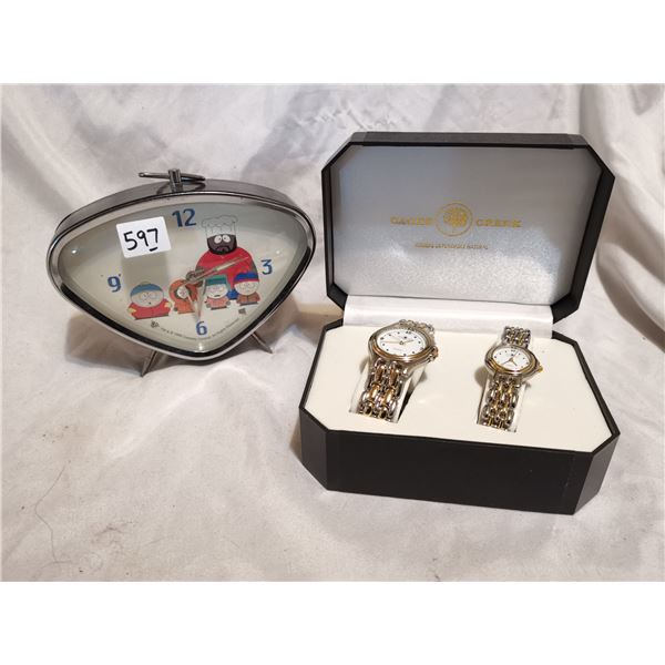 Watch set + south park clock, not tested