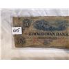 Image 2 : 1859 Zimmerman Bank $5 Bill