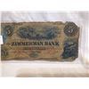 Image 3 : 1859 Zimmerman Bank $5 Bill