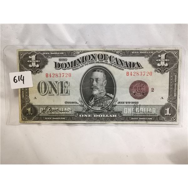 1923 Bronze Seal $1 Bill