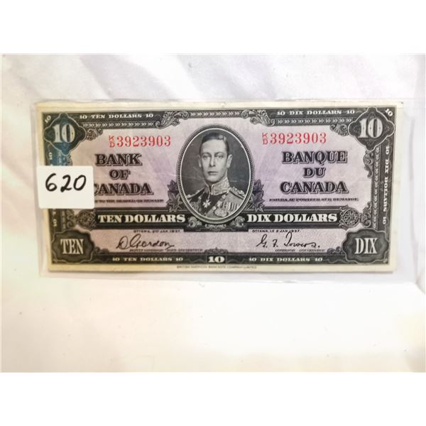 1937 high grade $10 Bill, Gordon Towers